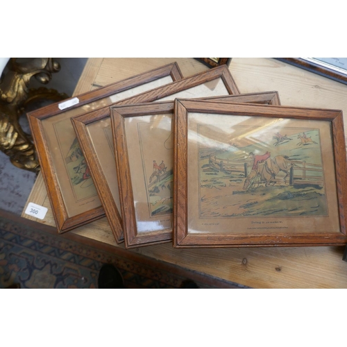 199 - Collection of horse racing and hunting prints