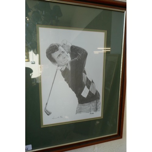 204 - 2 Ltd edition prints one of Lester Piggot and the other Tony Jacklin