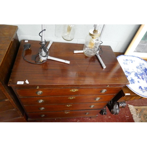 211 - Antique mahogany bachelor's chest - Approx size W: 89cm D: 49cm H: 87cm