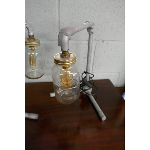 212 - Pair of industrial style lamps