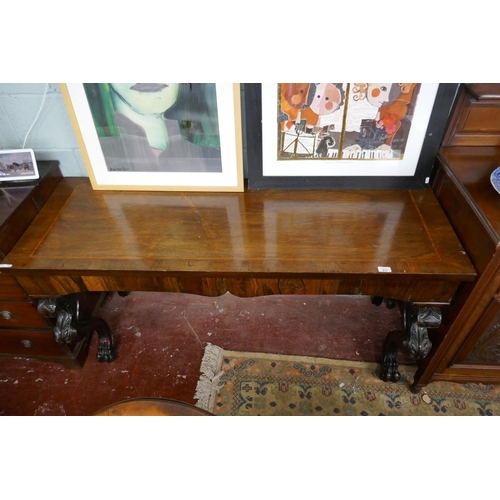 217 - Regency rosewood console table - Approx size: W: 156cm D: 55cm H: 77cm