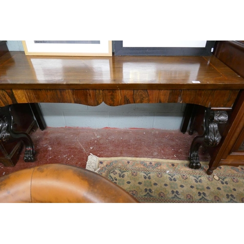 217 - Regency rosewood console table - Approx size: W: 156cm D: 55cm H: 77cm