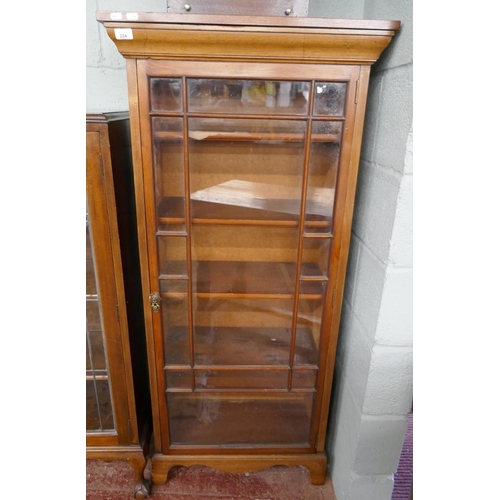 224 - Walnut glazed bookcase - Approx size W: 68cm D: 33cm H: 46cm