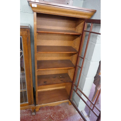 224 - Walnut glazed bookcase - Approx size W: 68cm D: 33cm H: 46cm