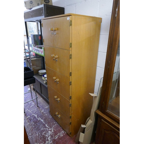 231 - Mid century school lockers - Approx size: W: 65cm D: 54cm H: 181cm