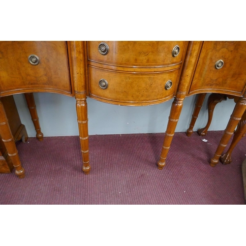 254 - Regency style walnut sideboard with turned front legs - Approx size: W: 152cm D: 56cm H: 107cm