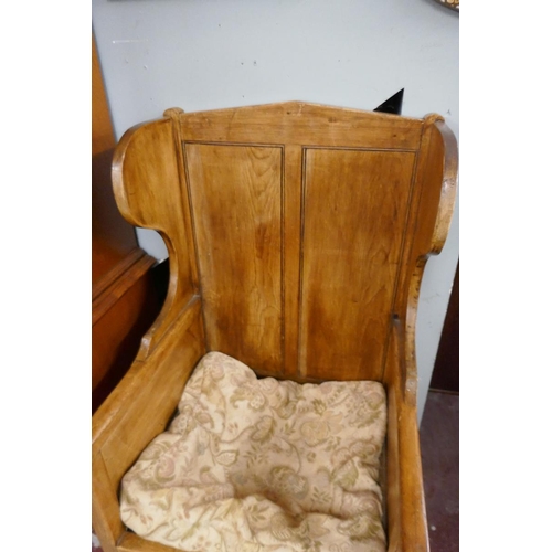 257 - Early pine armchair