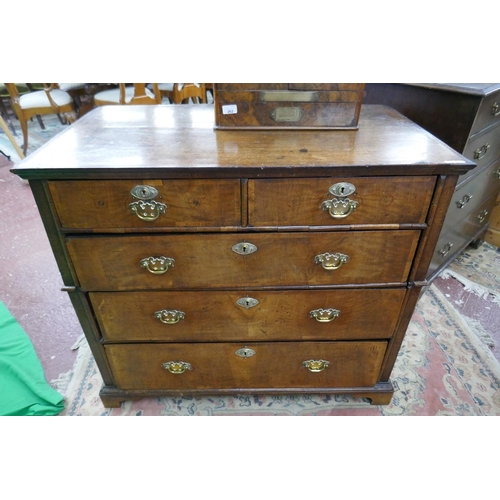 261 - 17th century inlaid walnut chest - Approx size: W: 102cm D: 57cm H: 91cm