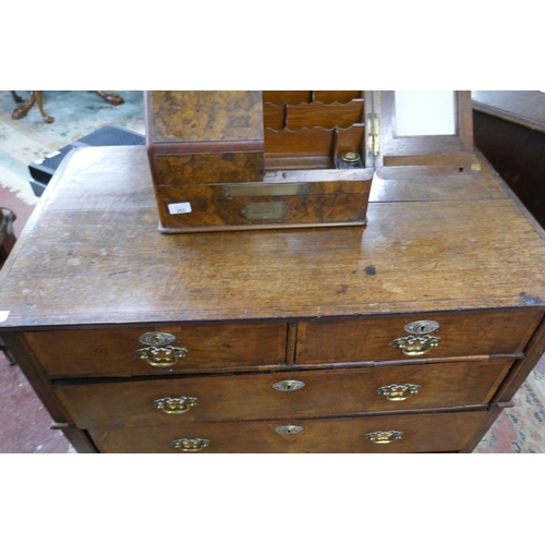 261 - 17th century inlaid walnut chest - Approx size: W: 102cm D: 57cm H: 91cm