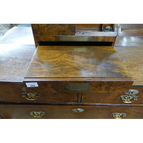 262 - Walnut Victorian writing / stationary box