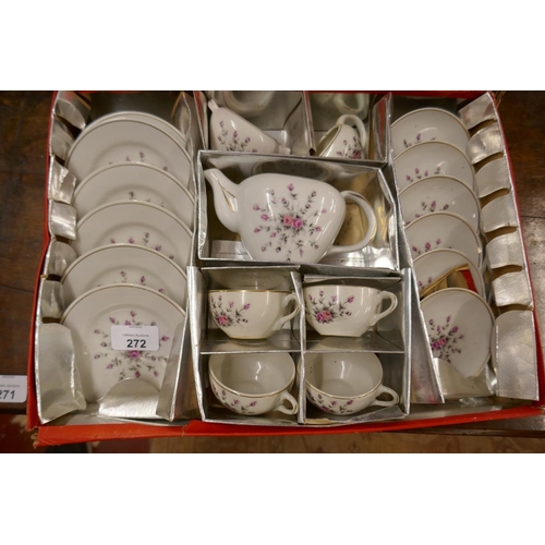 272 - China toy tea set in original box 