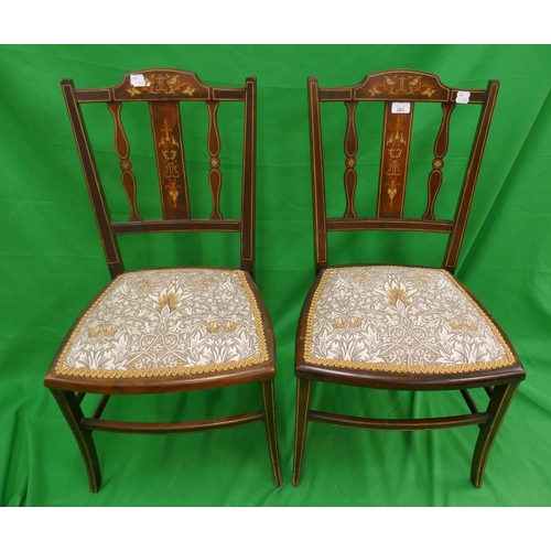 283 - Pair of inlaid bedroom chairs