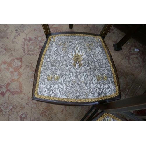 283 - Pair of inlaid bedroom chairs