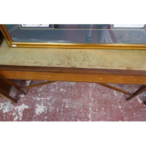 292 - Inlaid edwardian piano stool