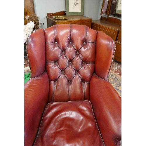 296 - Very comfy leather club armchair