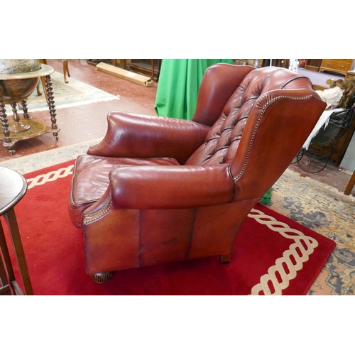 296 - Very comfy leather club armchair