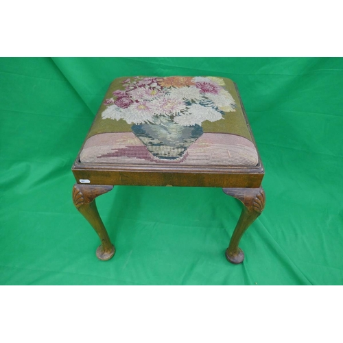 298 - Cabriole leg stool