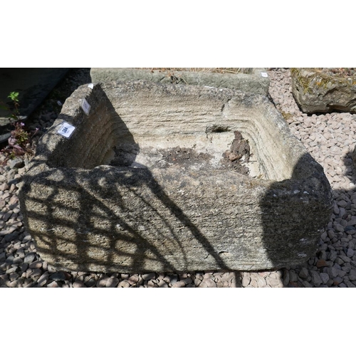 384 - Square antique stone trough