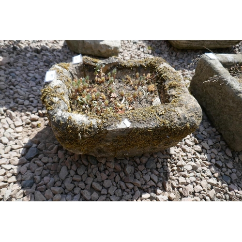 387 - Small antique stone trough