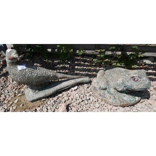 391 - 2 stone garden ornaments