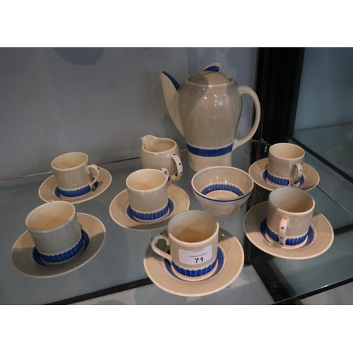 71 - Susie Cooper coffee set for 6