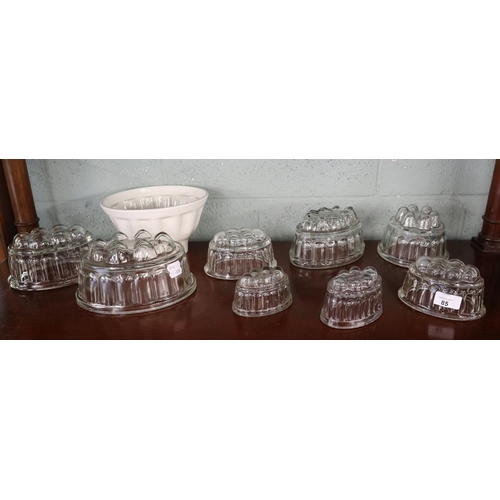 85 - Collection of glass jelly moulds