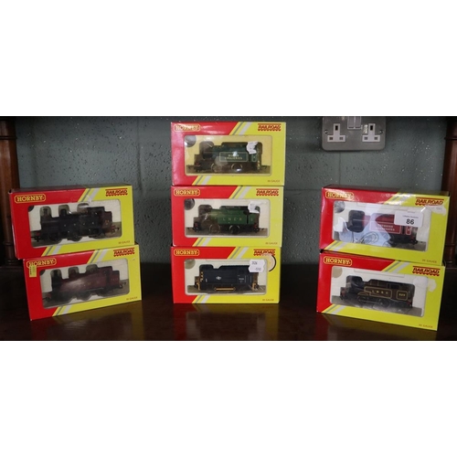 86 - 7 boxed Hornby trains