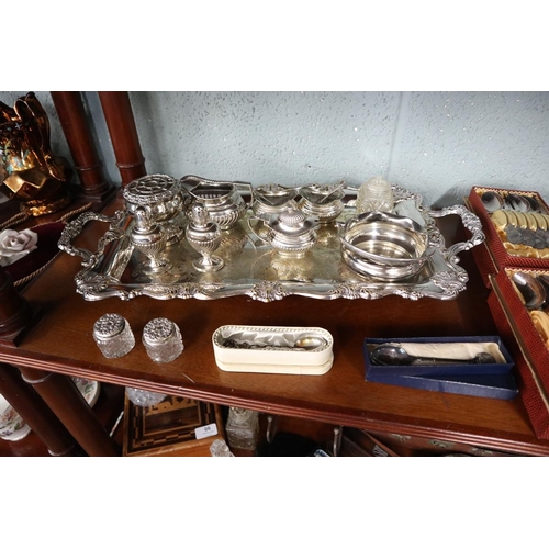 91 - Collection of silver plated items to include Mappin and Webb tea service