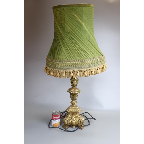 148 - Ornate gilt table lamp