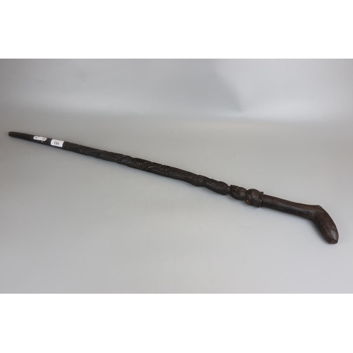 154 - Tribal carved walking stick