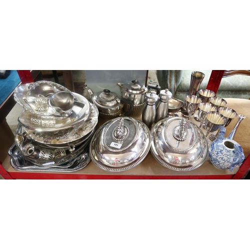 191 - Collection of silver plate items