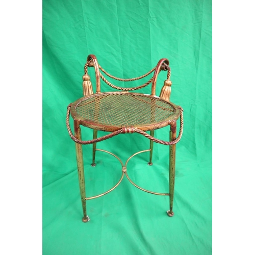 202 - Regency style metal stool