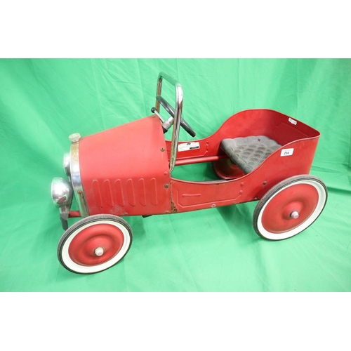 204 - French red pedal car