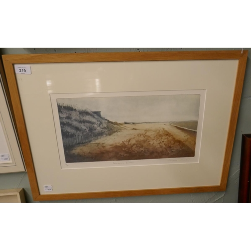 219 - L/E signed print - Dunwich Beach