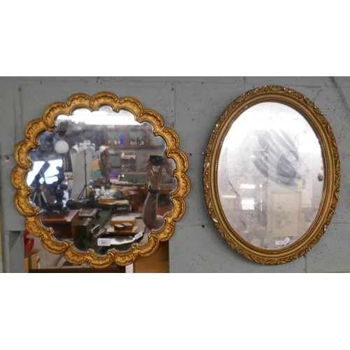 263 - 2 gilt framed mirrors