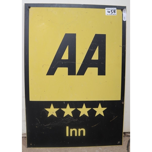 458 - Metal AA sign - Approx size: 34cm x 49cm