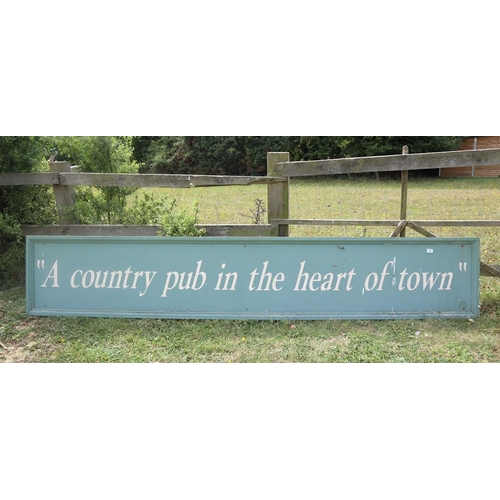 468 - A large Country Pub in Town sign - Approx size: 300cm x 54cm