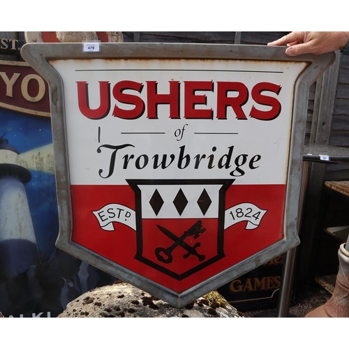 479 - Ushers pub sign - Approx size: 81cm x 75cm