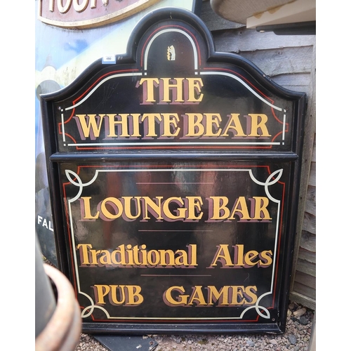 480 - The White Bear pub sign - Approx size: 91cm x 123cm