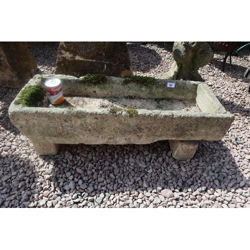 505 - Antique stone trough planter - Approx length: 89cm