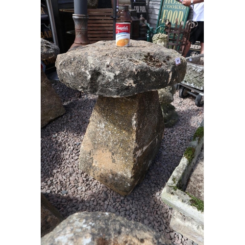 506 - Antique staddle stone with top