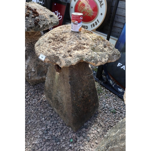 508 - Antique staddle stone with top