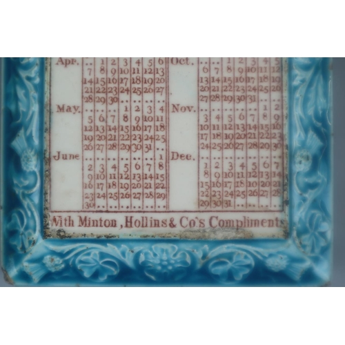 77 - 2 Minton Hollins and Co. calendar tiles 1901 and 1904