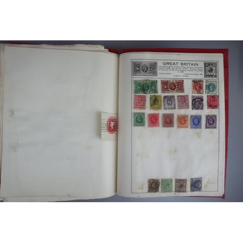 86 - 3 stamp albums and a collection of loose postcards