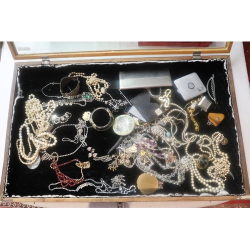 89 - Dealers glass top case full of collectibles to include jewellery card cases etc.