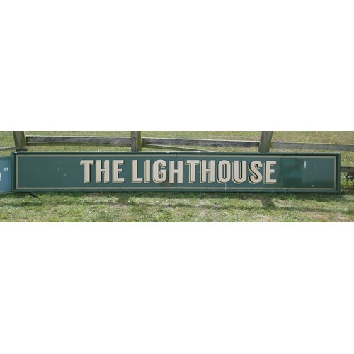 469 - The Light House pub sign - Approx size: 480cm x 60cm (splits in half)