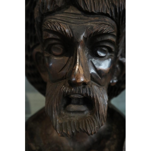 100 - Carved fishermans head - Eric - Approx height: 35cm