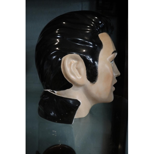 101 - Ceramic Elvis head - Approx height: 27cm