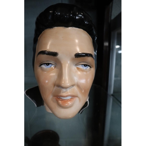 101 - Ceramic Elvis head - Approx height: 27cm