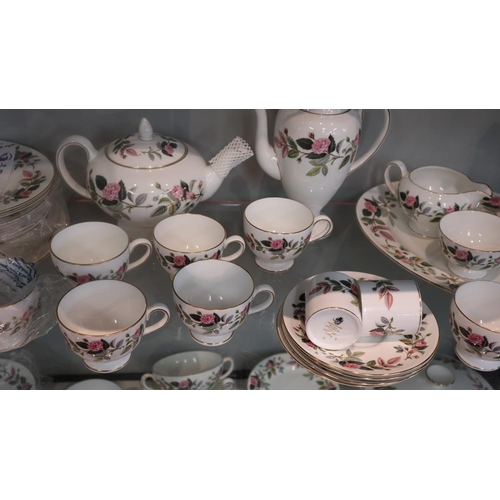 109 - Large collection of Wedgwood Hathaway Rose